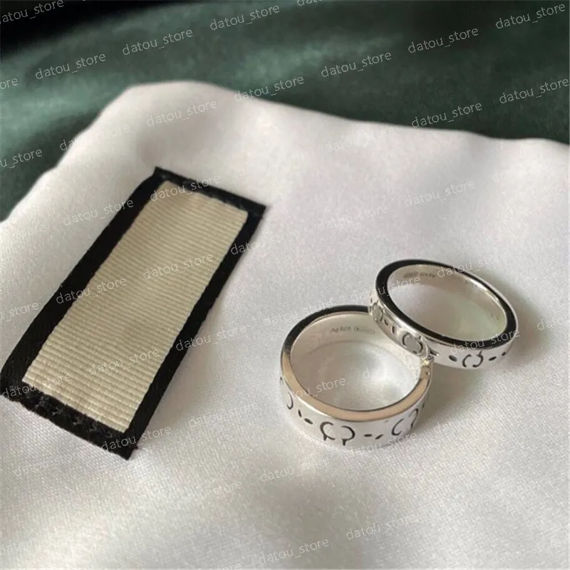 Męskie Luksusowe Projektanci Biżuteria Designer Pierścionki Engagements Dla Kobiet Love Ring Men Klasyczne Czaszki Pierścienie Moda 925 Sterling Silver Ornament