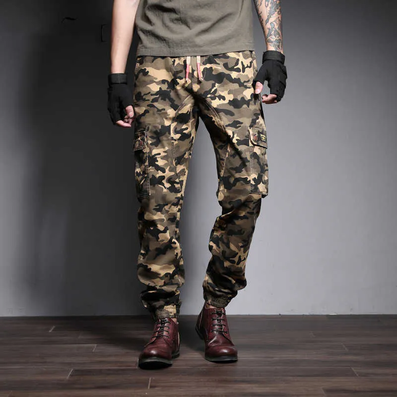 Plus Size S-7XL Mężczyźni Moda Streetwear Męskie Dżungi Jogger Spodnie Młodzież Dorywczo Wszystkie Sezon Spodnie Wojskowe Dżinsy Spodnie Mężczyźni X0621
