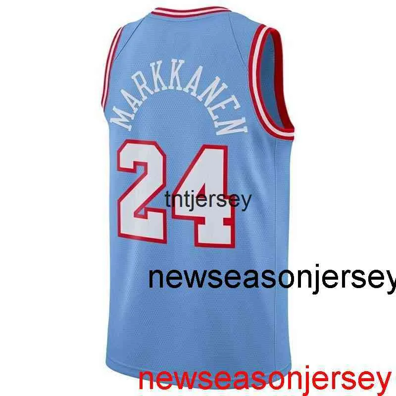Tanie niestandardowe Lauri Markkanen #24 Jersey Swingman Swingman Jersey Męsów Kobiet Młodzież XS-6XL Koszulki do koszykówki