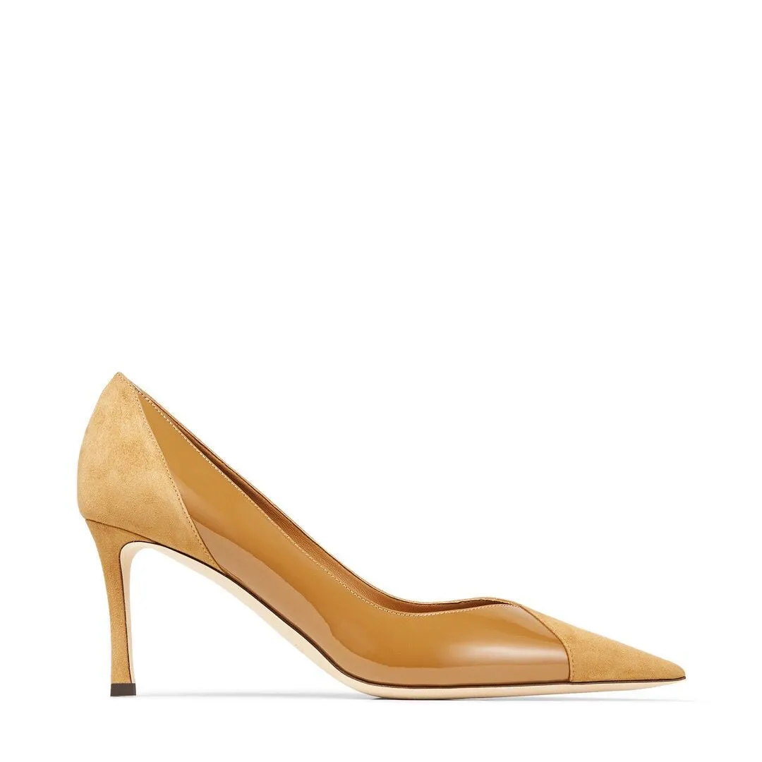 Charissa Camel Patent Leather Heels by Django & Juliette | Shop Online at  Styletread