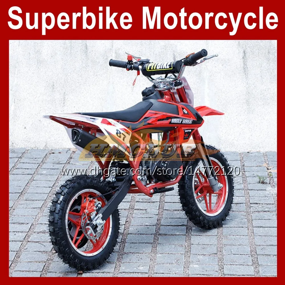 Mini Motocicleta Infantil de 2 Tempos, Gasolina Dirt Bike