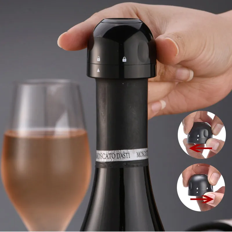 Reusable Vacuum Red Wine Bottle Cap Stopper Silicone Sealed Champagne Wine Bottle Stopper Vacuum Retain Freshness Wine Plug Bar Tools