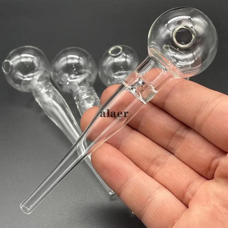 Newest Design Pyrex Glass Oil Burner Clear Tube oil Pipe Thick smoking Hand Tobacco Dry herb cigarette