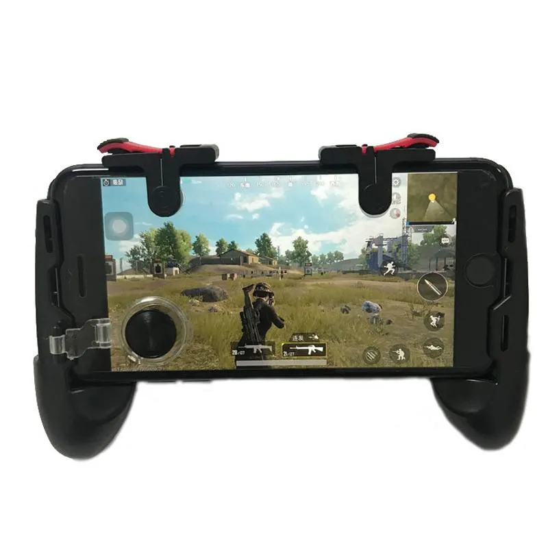 Kontrolery do gier Joysticki Pubg Gamepad do kontrolera do telefonu komórkowego L1r1 Shooter Trigger Fire Button Noże Out