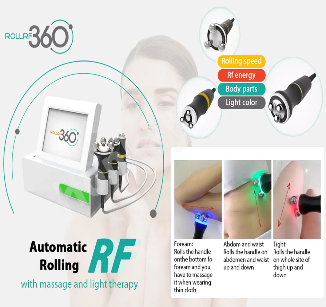 360Rf braccio gamba massaggio anticellulite attrezzature rimozione smagliature Macchina a radiofrequenza per terapia della luce per il ringiovanimento della pelle