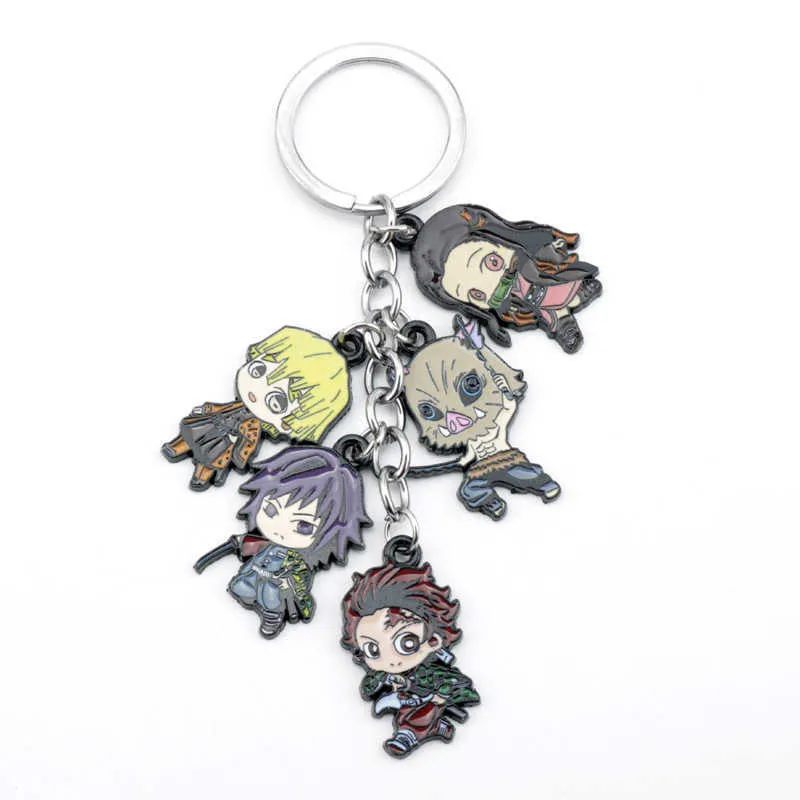 Anime Demon Slayer Kimetsu No Yaiba Keychain Kamado Tanjirou Kamado-Nezuko Tomioka Giyuu Acrílico Chaveiro Chaveiro Bonito Dos Desenhos Animados G1019