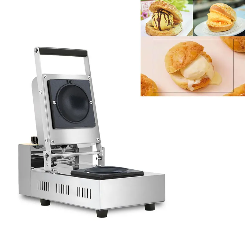 Kommerzieller Eis-Dessert-Hersteller, italienischer Brioche-Brot-Krapfen-Wärmer, Burger-Maschine, italienische Gelato-Panini-Presse, Sandwich-Maker