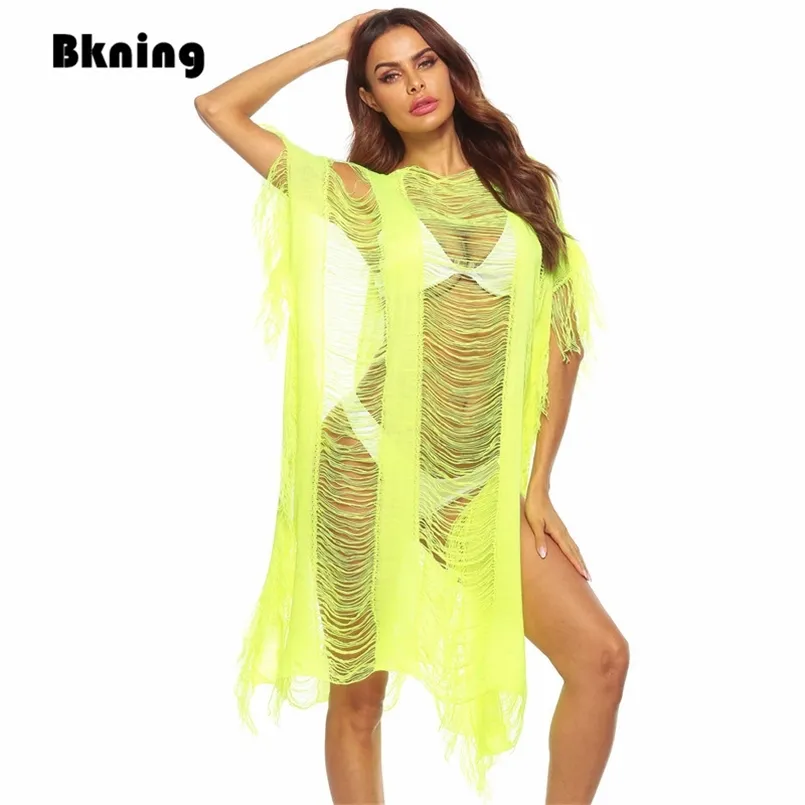 Copricostume da spiaggia Abito da donna Costume da bagno estivo Copricostumi per costumi da bagno Vestidos De Playa Mujer Sexy See Through Plage Ups Pareo 210722