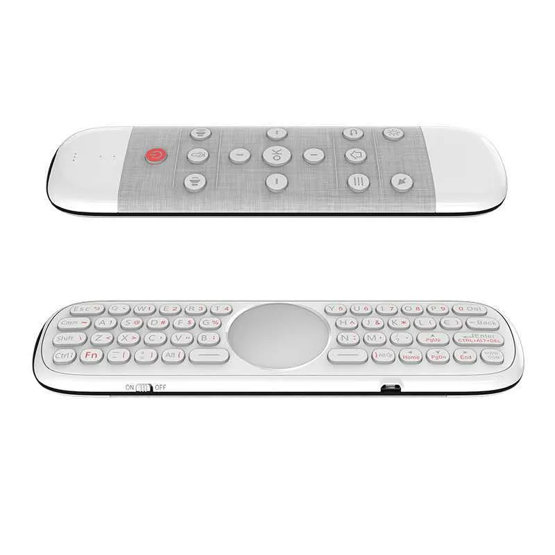 2.4G flying air Mouse Wireless Remote Control Voice Operate Smart Pointer with Keyboard 6 Axis Gyroscope W2 pro For Smart TV Box mini PC Q40