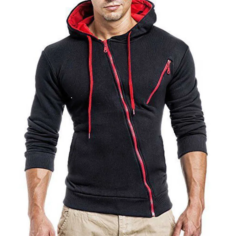 Tracksuit Men Two Pieces Set Hoodies +Pants Sweatshirt Zipper
