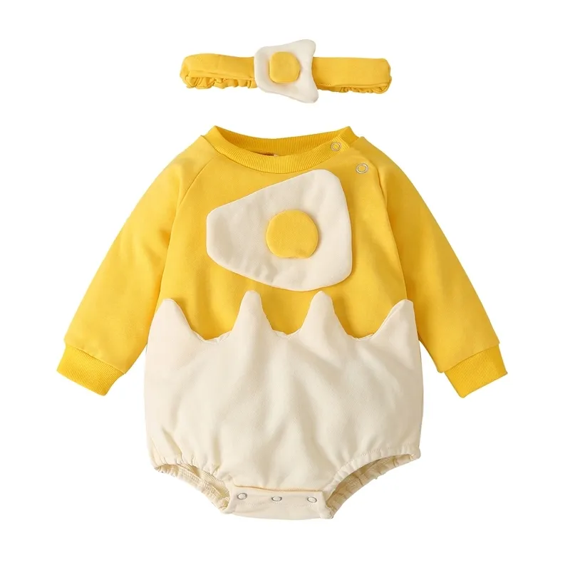 Baby Girls Egg Yellow Bodysuit Hairband Set: 24M Soft Cotton