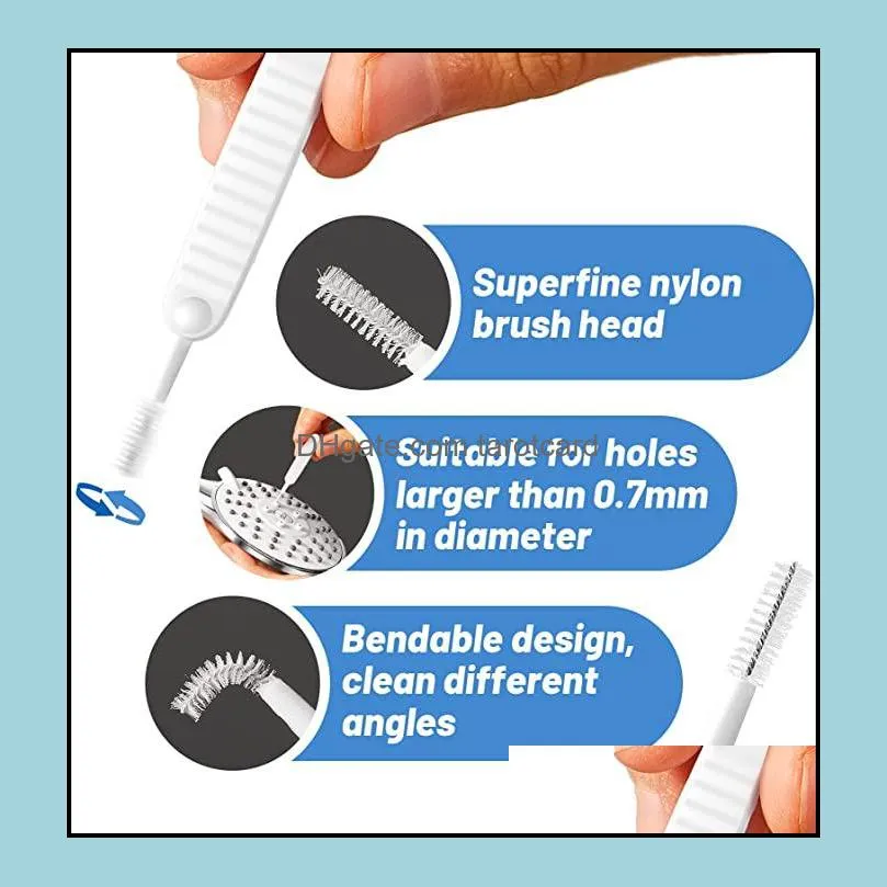 Bath Accessory 10pcs/set Shower Head Cleaning Brush Washing Anti-clogging Small Brush Pore Gap Tools For Kitchen Toilet Phone Hole