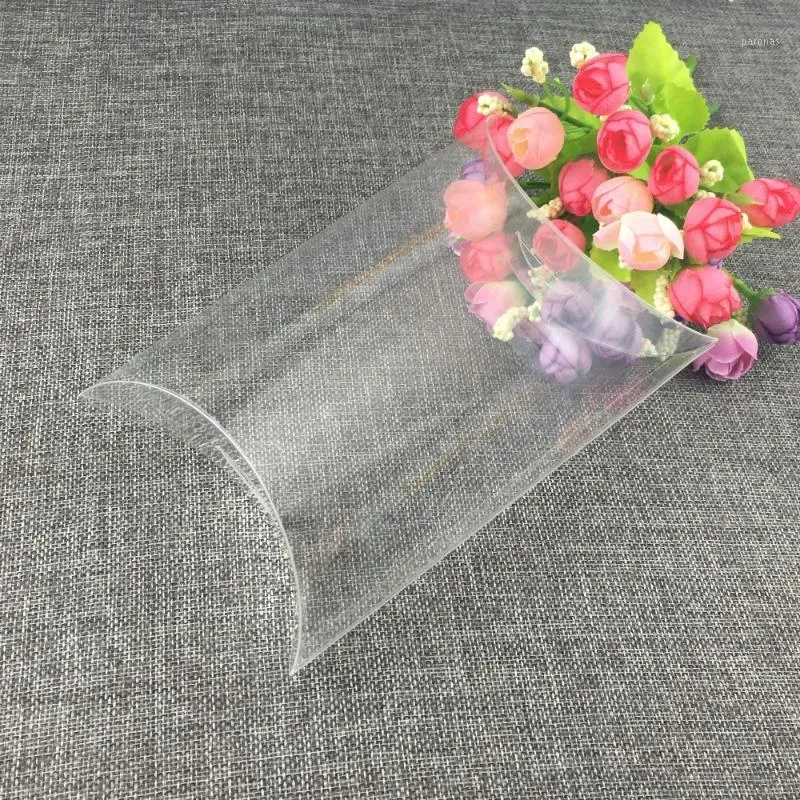 Regalo Wrap 2.5 * 6.5 * 13.5 cm 50pcs stile trasparente cuscino in PVC imballaggio wedding favore / Bridal Candy Boxes Forniture per feste Souvenir1