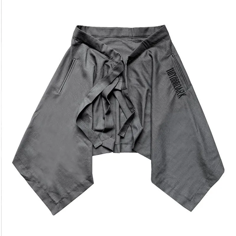 Asymmetrical Lace-up Punk Cargo Pants for Men: Unique