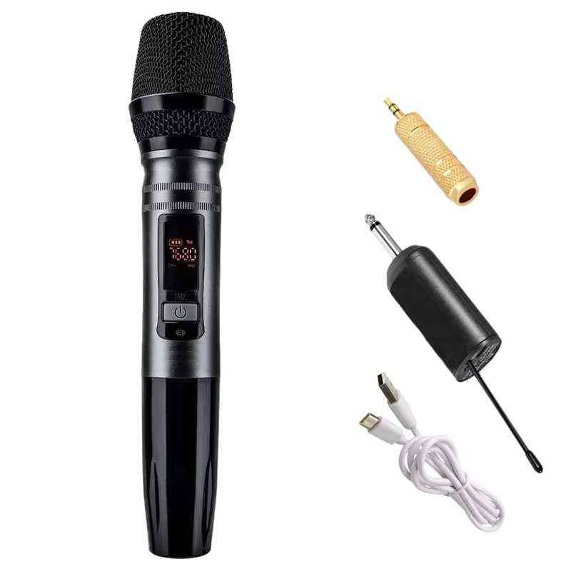 Microfoons Retail 1pcs/Set UX2 UHF Auto Wireless Dynamic Microphone System met ontvanger voor versterker Mixer luidspreker Desktop Bus Audio T220916