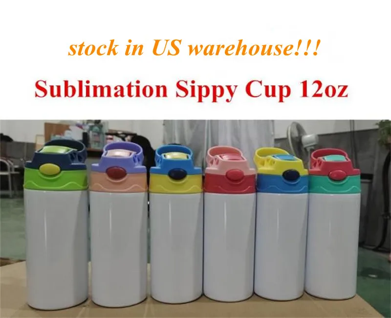 مستودع محلي تسامي مستقيم كوب Sippy 12oz Kids Watter زجاجة فليب قمم أغطية الأغطية من الفولاذ المقاوم للصدأ من الفولاذ المقاوم للصدأ جودة جيدة للطفل