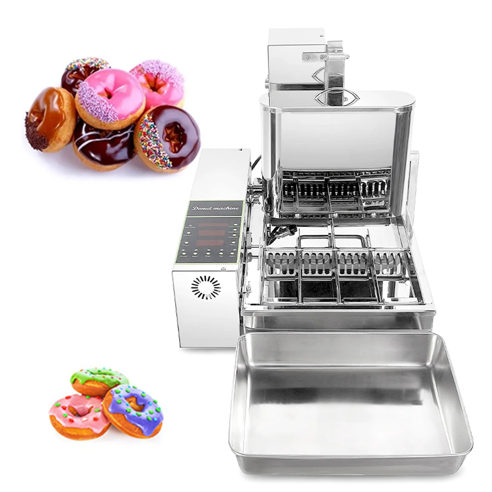 Kolice handlowe przetwórstwo spożywcze Mini 4 rzędy Donuts Makered Machine / Ball Pączek / Smażenie Pączek