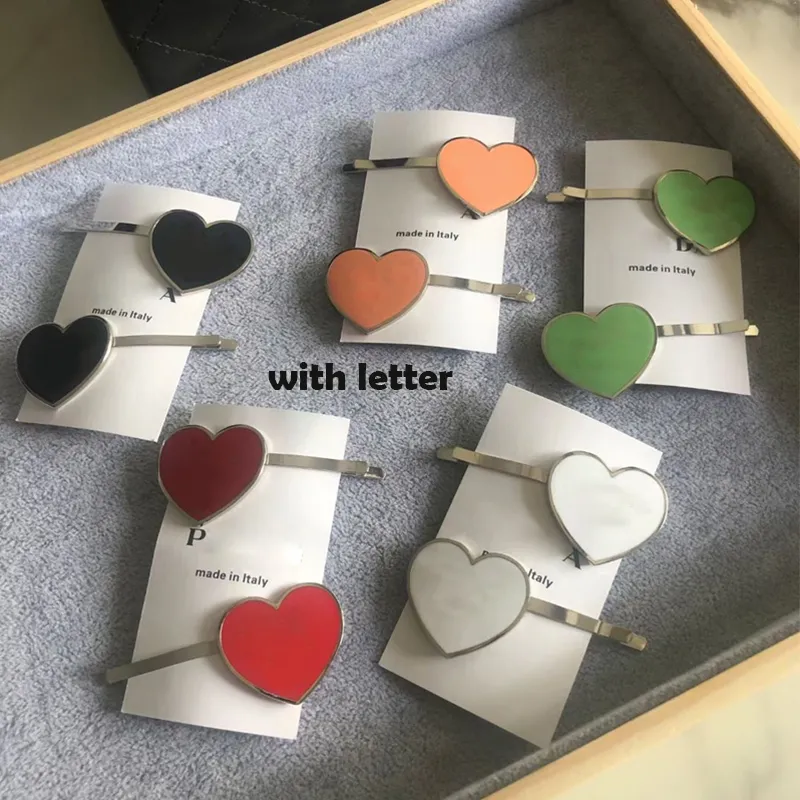 5 Colors Cute Heart Letter HairClip Women Letters Barrettes Gift for Love Girlfriend Fashion Hair Accessories High Quality