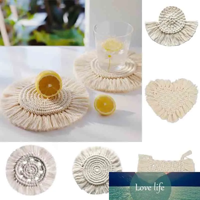 Woven Dining Table Mat Heat Insulation Pot Holder Round Coasters