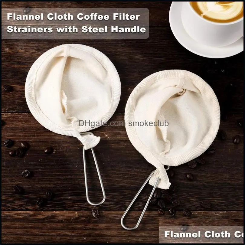 Coffee Filters 6 Pieces Of Flannel Filter Reusable Dripper Accessories