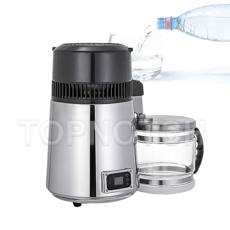 Macchina per distillare l'acqua per uso domestico a temperatura controllata da 4L 750W 110V/220V Strumento distillato dentale commerciale