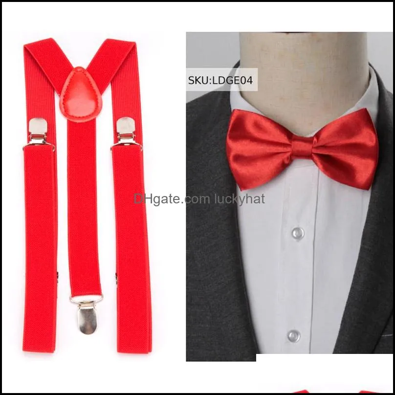 Suspenders Bow Tie Set Men Fashion Suspensorio for Man Boy Women Bowtie Braces Trousers Tirantes Wedding Leisure Shirt Stays1