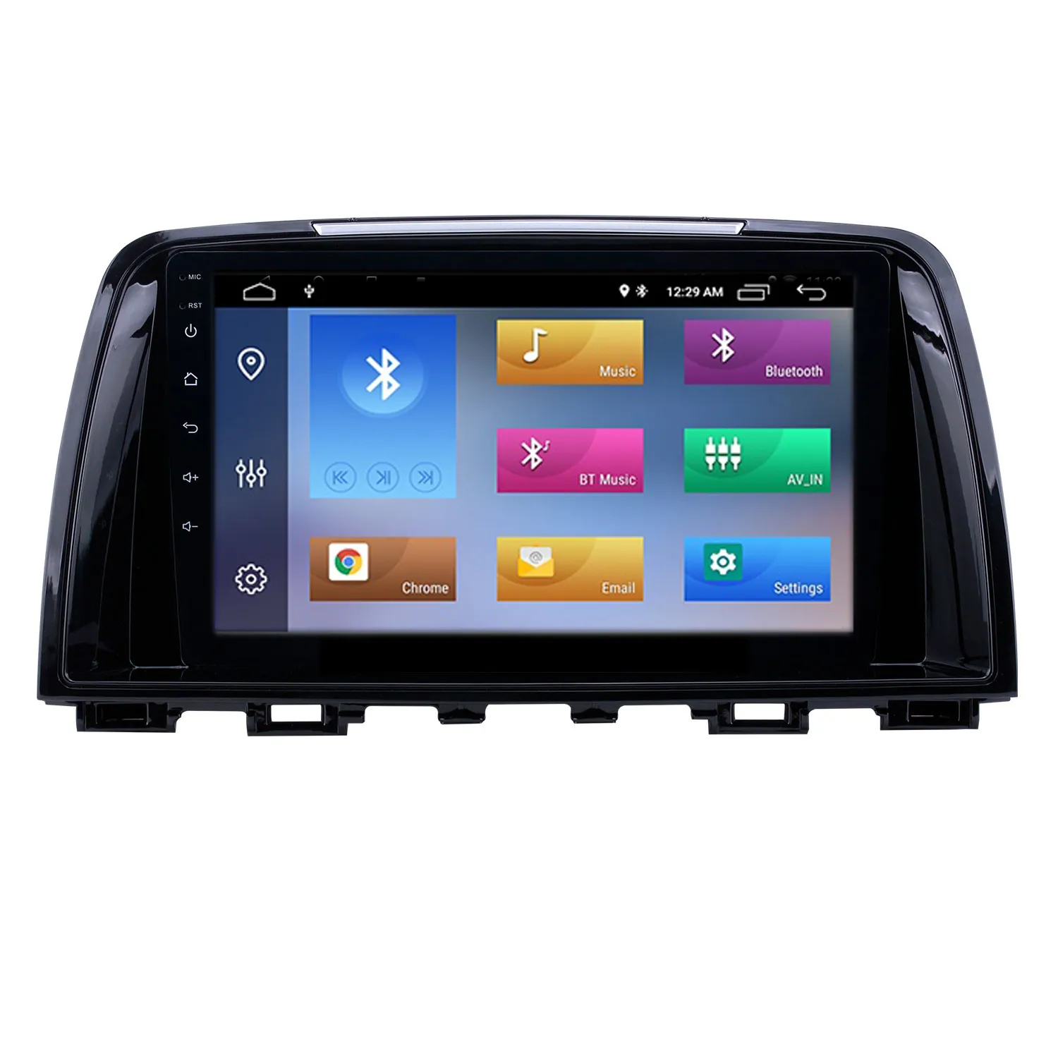 Lecteur DVD à écran tactile de voiture Android HD 9 pouces pour 2014-2016 Mazda Atenza AUX Bluetooth WIFI USB GPS Navigation Radio prise en charge OBD2 SWC Carplay