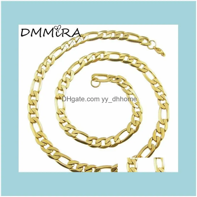 Chains Fashion Men Male Link Chain Necklace Gold Stainless Steel Hollow Figaro Snake Cuban Jewelry