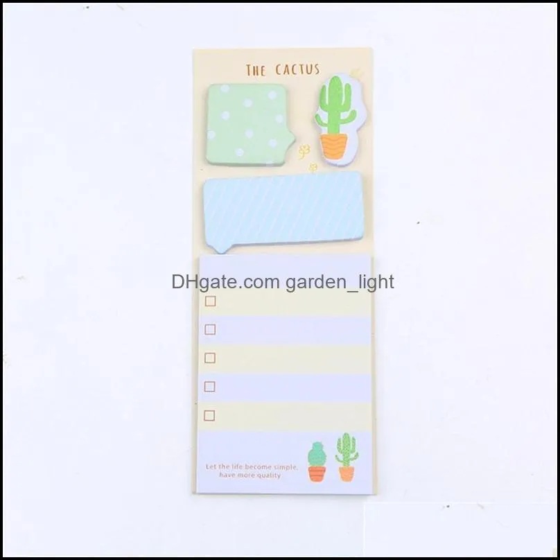 NOVERTY Cactus Cute stickers planner kawaii sticky notes stationery planner stickers memo pad cute papeleria notepad stick1