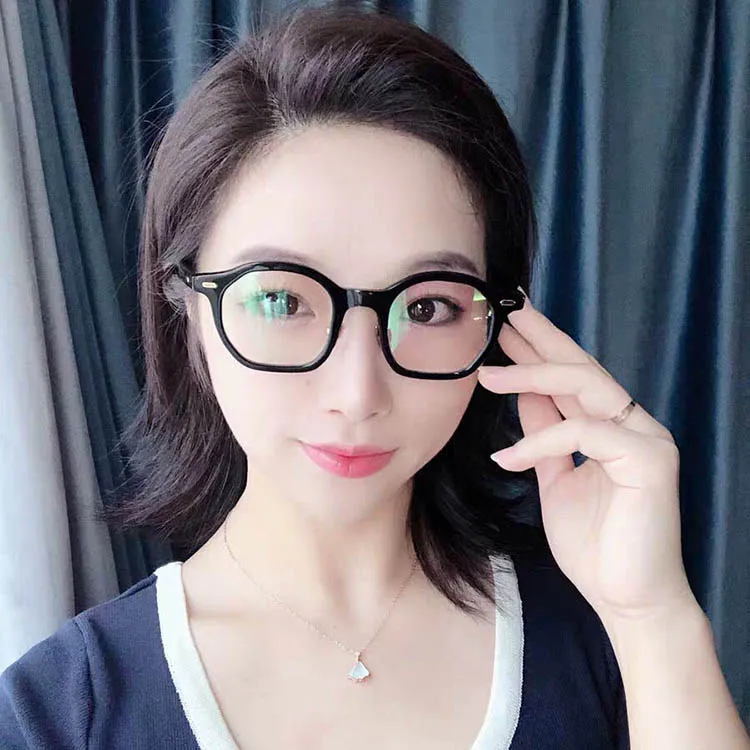 Novelty Design Octagonal Fashion Sunglasses Frames Big Eyes Light Plastic Solid Optical Frame With Clear Lenses Unisex Eyewear For Men Women 5 Colors Wholesale