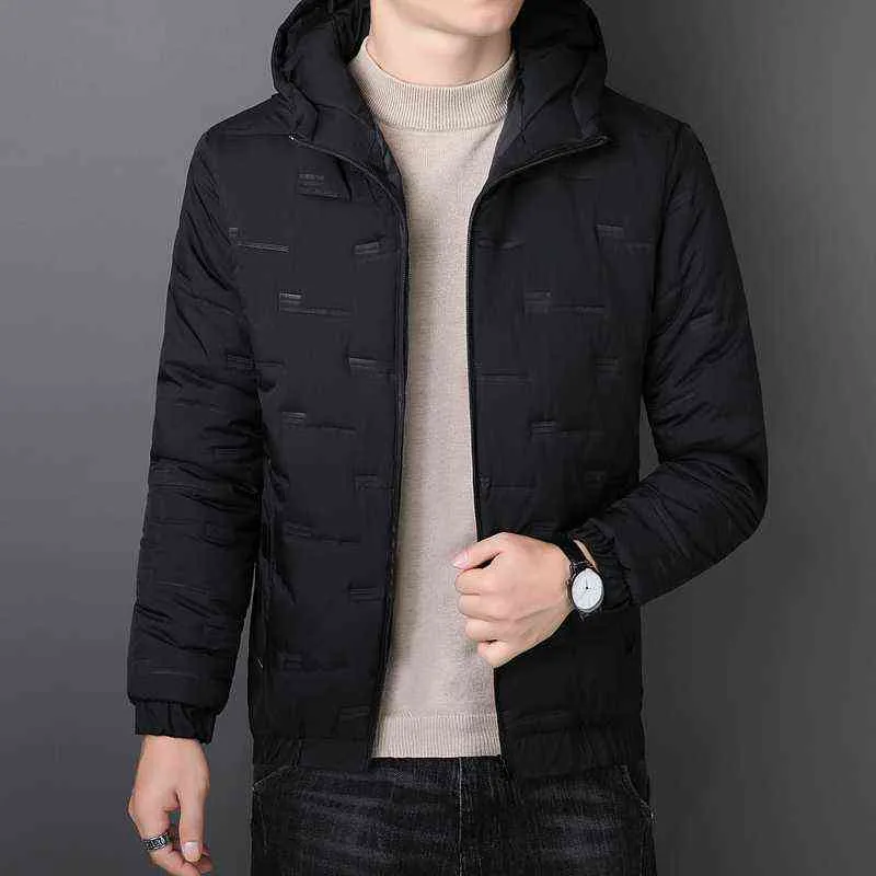Jaqueta de outono inverno 2021 novos homens de moda fashion colarinho curto grande ultra-fino luz leve juventude casaco para baixo jaquetas y1103