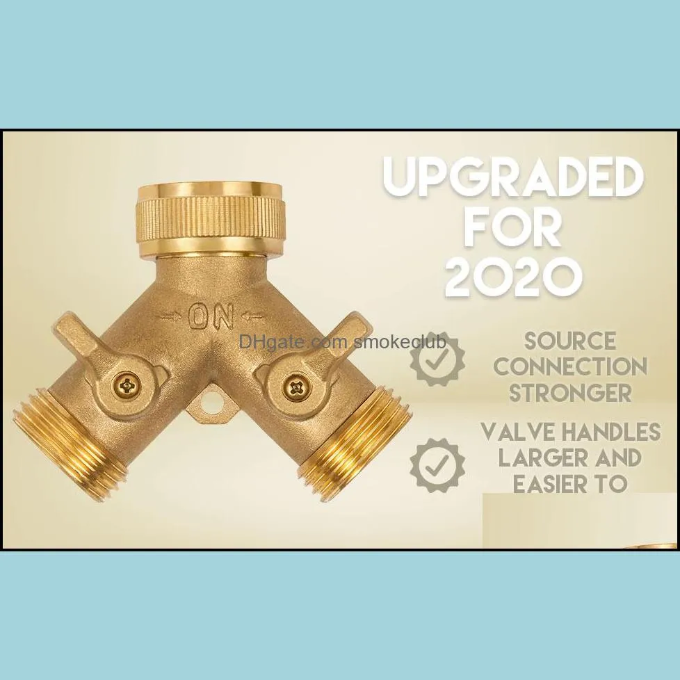 Watering Equipments Fast Brass Plastic Garden Hose Splitter Y-type Connector Distributor For Outdoor Tap And Faucet