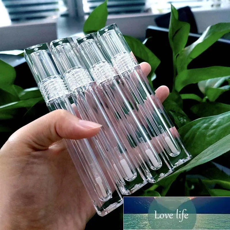 Lagringsflaskor burkar 4ml kvadrat transparent läppglansrör med stoppkosmetisk ögonskugga Blusher Förpackning Container Clear LipGloss Lipsti Fabrikspris Expert