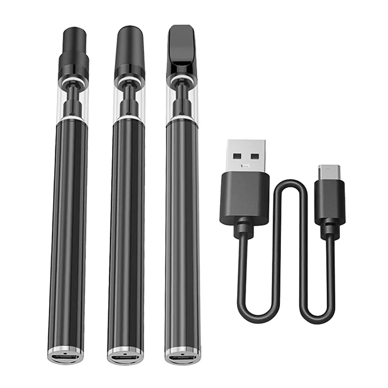 Wholesale Rechargeable Disposable Vape Pens 0.5ml Ceramic Coil Glass Cartridge 4*2.0mm Intake