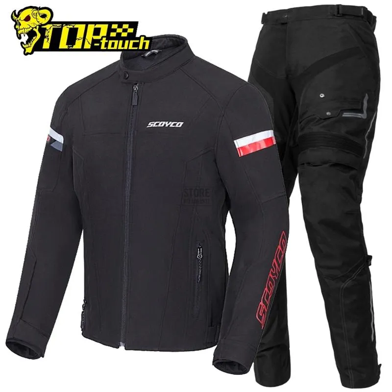 Motorcykel Apparel Scoyco Winter Jacket Män Anti-Fall Motocross Motobiker Vattentät Chaqueta Moto Overcoat med avtagbar Linnerduk