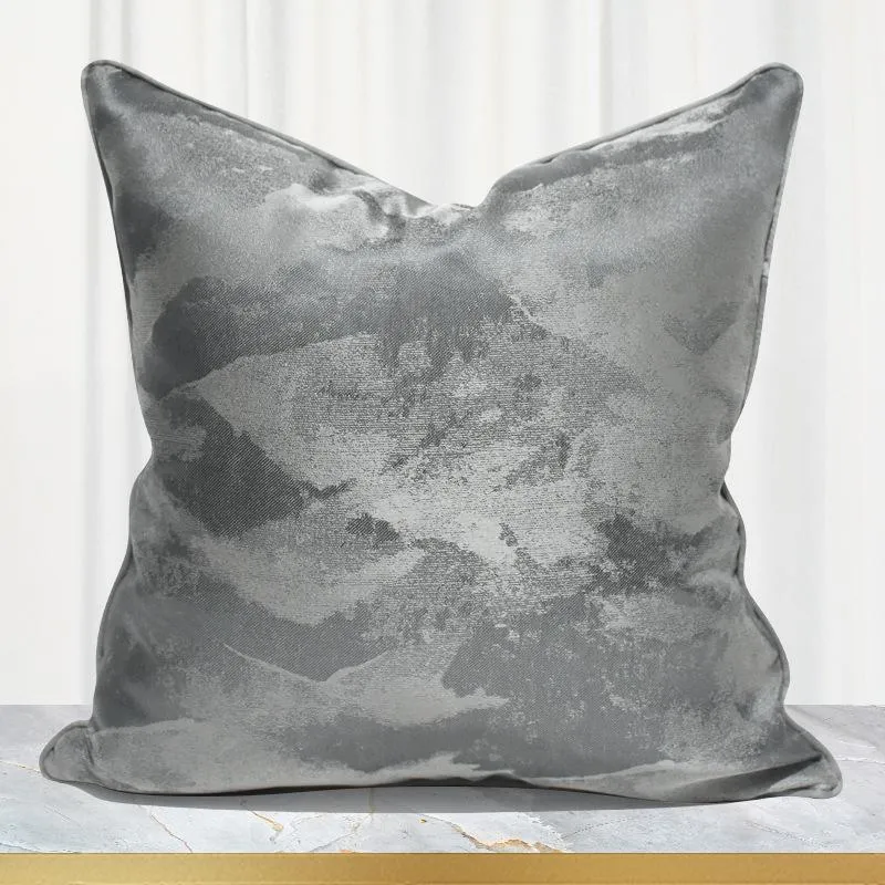 Kudde/dekorativ kuddkudde täcker modern konstnärlig abstraktion grå högkvalitativ midja kudde för soffa sovrum 50x50