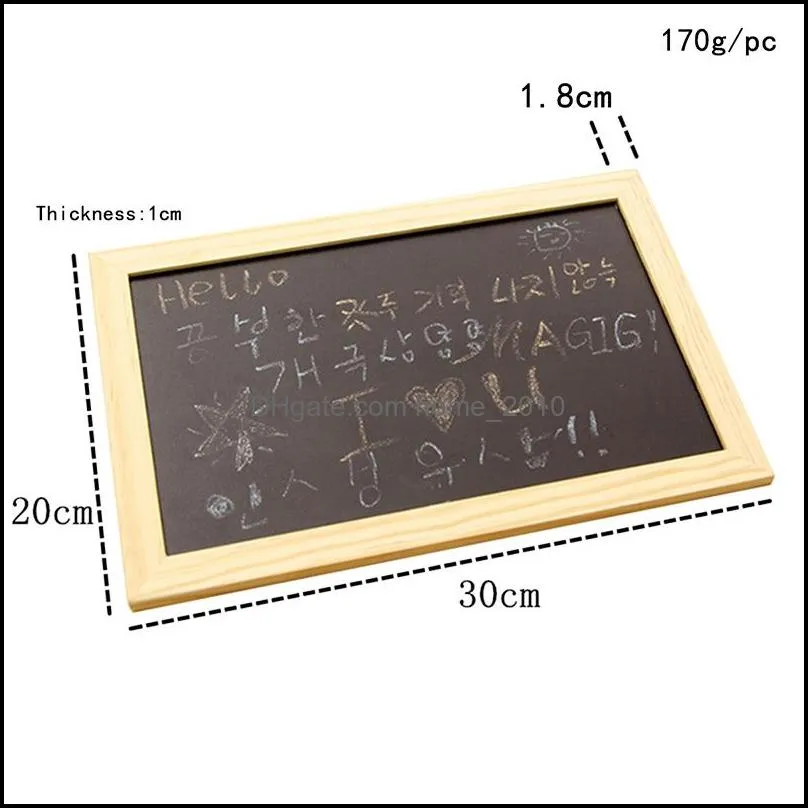 Small Wooden Frame Blackboard 20x30cm Double Side Chalkboard 18x13cm Welcome Recording Creative Decorative Wedding Sign Party Menu