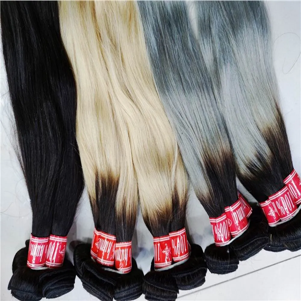 African Weave Hurtowa wątek 20pcs/Lot Indian Ombre Grey Blonde Colour