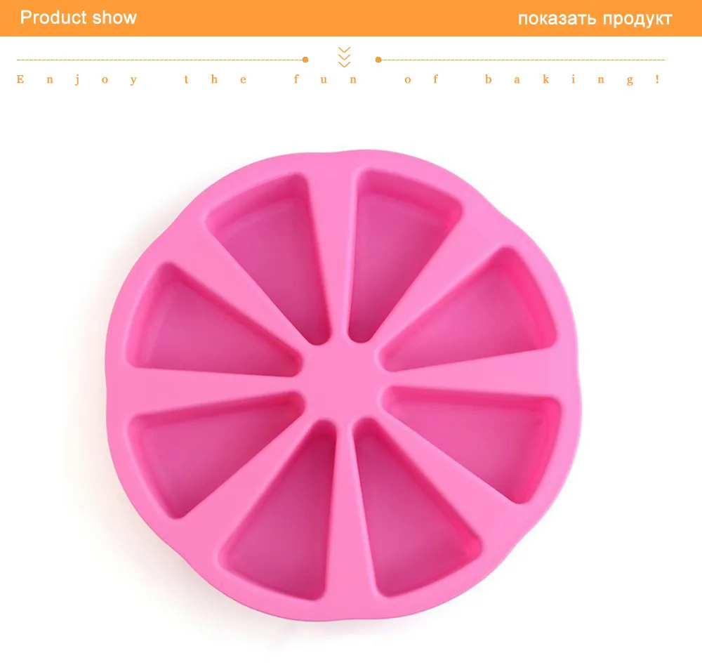 8 Triangle Cavity Silicone Mold for Baking Silicone Portion Cake Mold Bread Mousse Chocolat Pans Pastry Tools Soap Mould 264 (3)