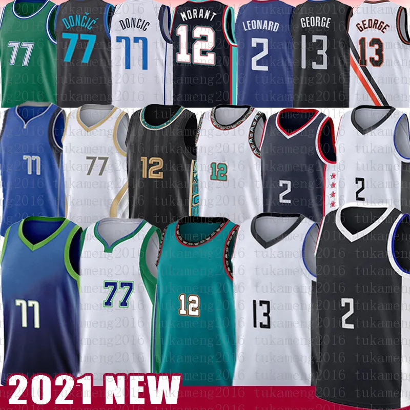 Ja Morant Paul George KawhiLeonard Basketball Jersey Luka Doncic Mens Shirts Dirk Nowitzki Vintage Jerseys 12 2 13 77 41