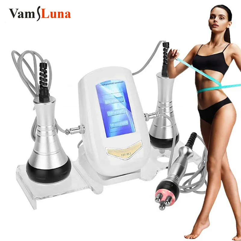 Máquina de beleza de lesão de peso ultrassônica de cavitação 40k Shaping Slimming Remoção de gordura Moldação de massageador Equipamento de beleza anti-ruga