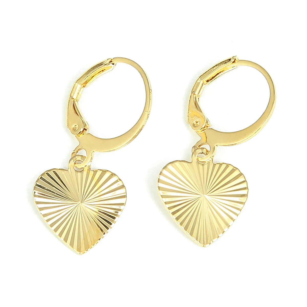 Gold Heart Hoop Серьги Женщины Девушка Модные Модные Ювелирные Изделия Для Африканской Арабской Ближнего Востока Дети Детские Подарки