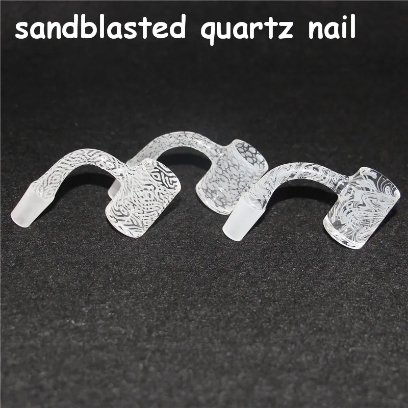 Sandblast Quartz Banger Nails Accessoires pour fumer Entièrement soudé Bangers 14mm Joint pour cendre catcher nectar eau bong