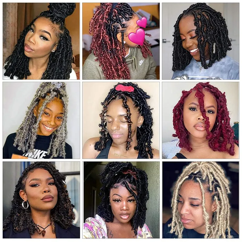 Butterfly Loc Crochet Brazilian Hair 18 Inch Bob Distressed Pre Looped  Short Black Boho Soft Locks Braidsno Harm To Skin Supper Shiny Light Weight  From Weavesclosure, $6.37