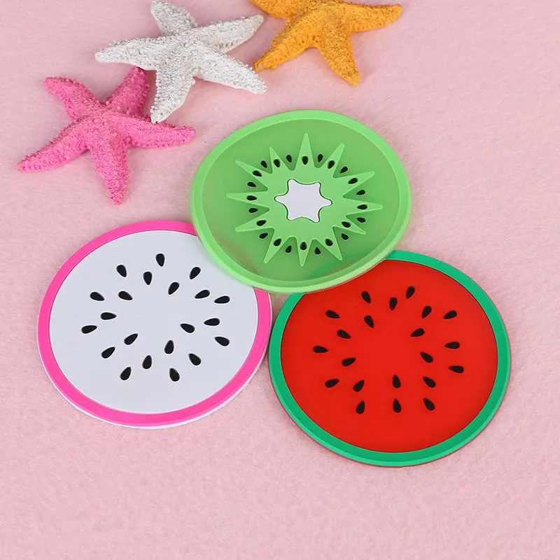 Cup Mat Pad Coaster Fruit Shape Silicone Cup Pad Slip Insulation Pad Hot Drink Mats yq01879