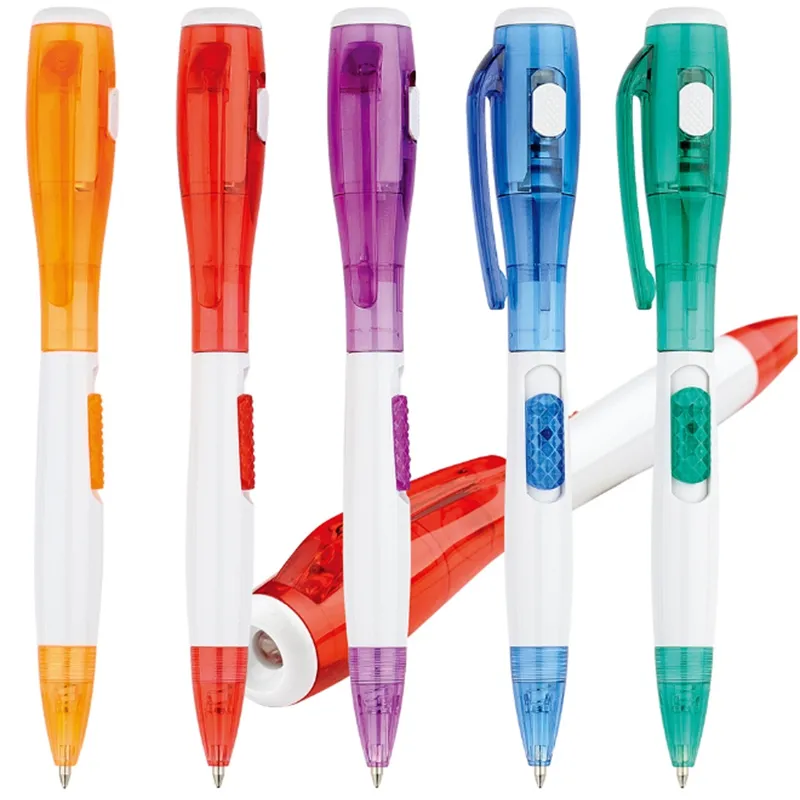 LED Lights Pen Biznes Signature Multifunciton Pisanie Długopisy Office Papiernicze Długopisy Długopisy Długopisy