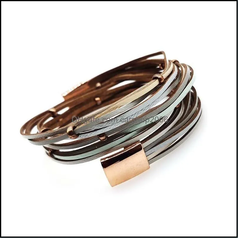 Link, Chain D&D Wrap Leather Bracelets For Women Men`s Charm Couples Gifts Fashion Jewelry Wholesale Drop