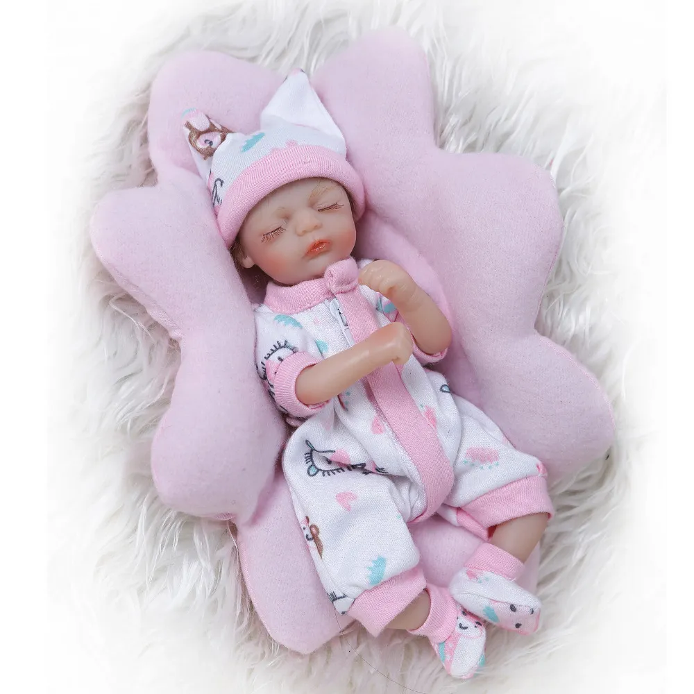 Lucydoll 8Inch 20cm Bebe Reborn Mini Poupée Soft Sile SileLe Cadeau De  Jouet Pour Enfant Noël Jolie Fille Coussin Rose Du 37 €