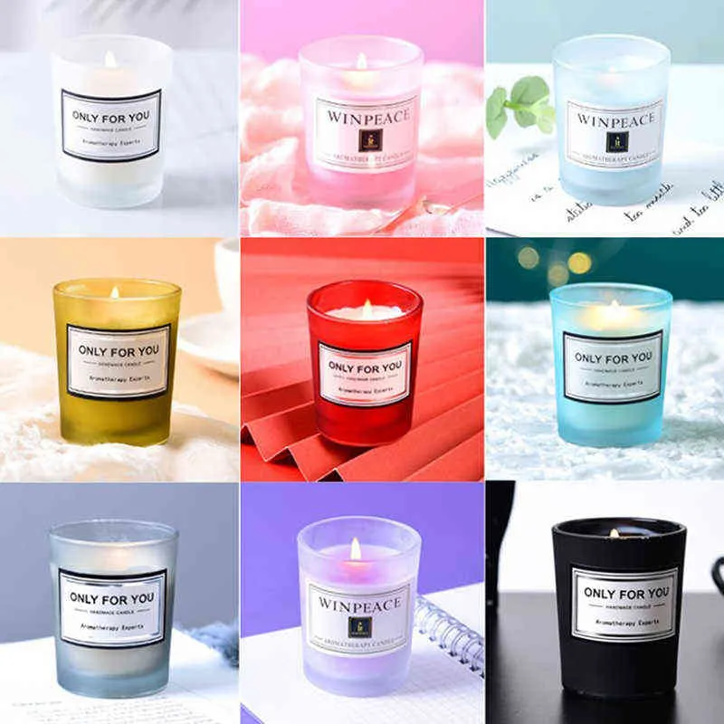 Bougie parfumée romantique, petit pot, bougie d'aromathérapie, bougies en cire de soja naturelle et fabriquée en cire de soja écologique