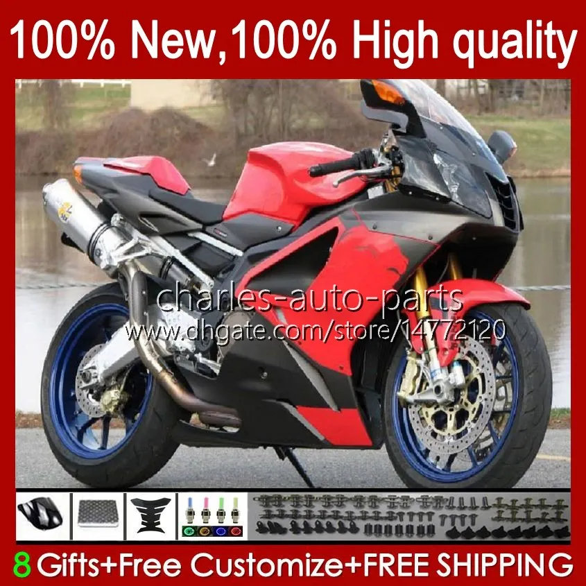 Aprilia Mille RV60 RSV1000 R RR 2006 2006 2006 RSV-1000 RSV1000RR RSV1000R 04-06 RSV 1000 R 1000R 04 04 04 04 04 04 04 05 06フェアリングキットファクトリーレッド